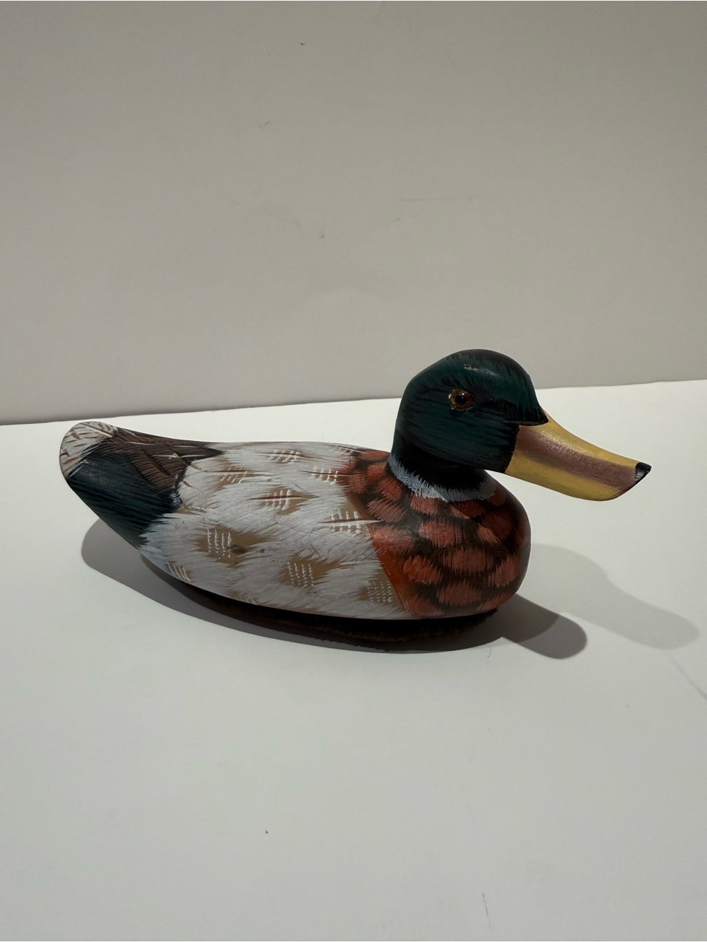 Vintage Wood Duck Decoy Mallard Figurine Cabin Country Decor
